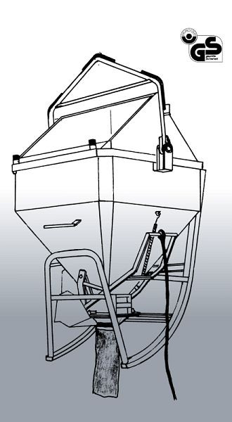 Eichinger Betonsilo 1036.9, 600l, Bügel, Federzug, Auslauf Ø 150 mm, liegende Form, 10360910360000