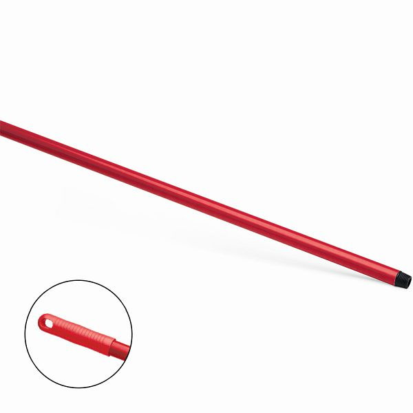 Nölle HACCP Glasfaser-Stiel rot 150 cm, Gewinde, VE: 10 Stück, 18451152