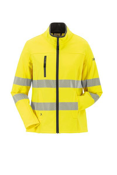 Planam Norit Warnschutz Damen Pure Softshelljacke gelb 42, 5916042