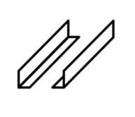 MORETTI Backblechtragschiene für serieP P110G A und P110G 2-A, VE: 2 Stück, 493400118901