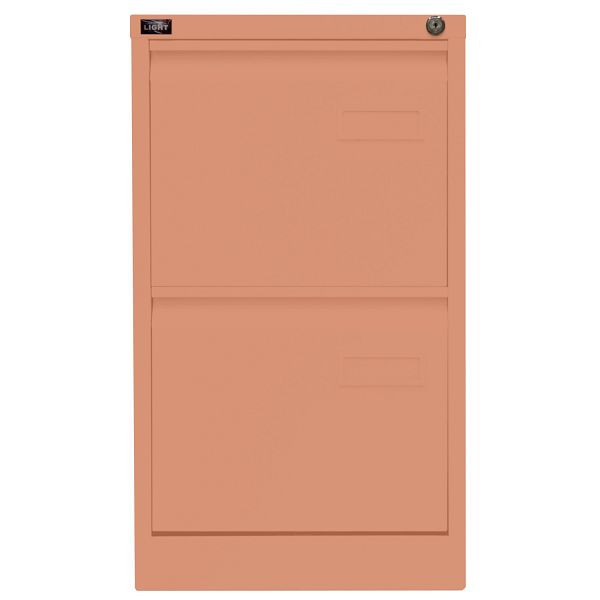 Bisley LIGHT Hängeregistraturschrank LIGHT, einbahnig, 2 HR-Schubladen, 658 coral, IPCCA12658