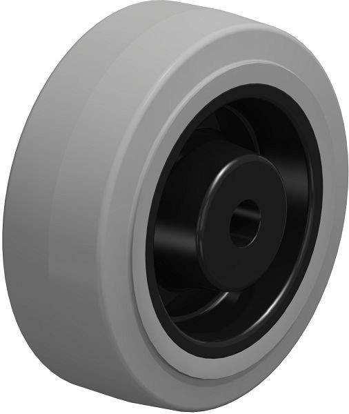 Blickle POEV 100/12XR-SG Rad aus Elastik-Vollgummi, Grau, 464818