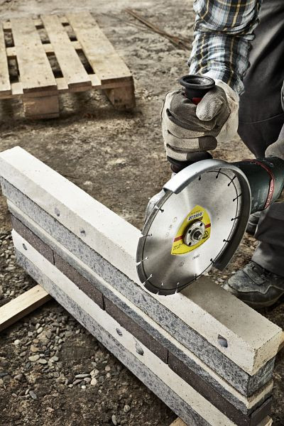 Klingspor DT 350 U Diamanttrennscheiben X-LOCK, 115 x 2,4 x 22,23 mm 8 Segmente 33 x 2,4 x 10 mm, Standardverzahnung, für Winkelschleifer, 350463