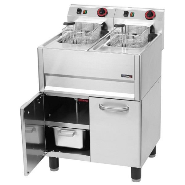 Casselin Elektrische Fritteuse 2 x 8 L mit Unterbau 66 - Linie 600, C6FE8266S