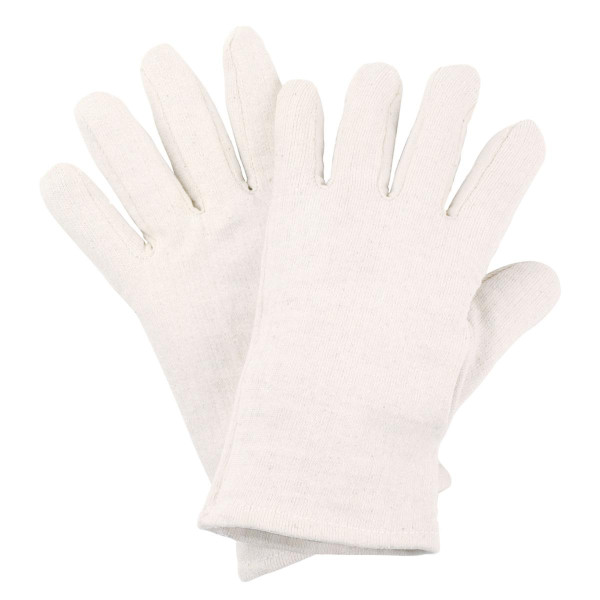 NITRAS Baumwoll-Jersey-Handschuhe, naturfarben (Farbcode: 1600), halb gebleicht, Größe: 10, VE: 240 Paar, 5001-10