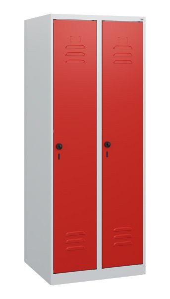 C+P Umkleidespind Classic PLUS, 2 Abteile, 1530x600x500mm, 7035/3020, Drehriegel, 0800005-20 S10002