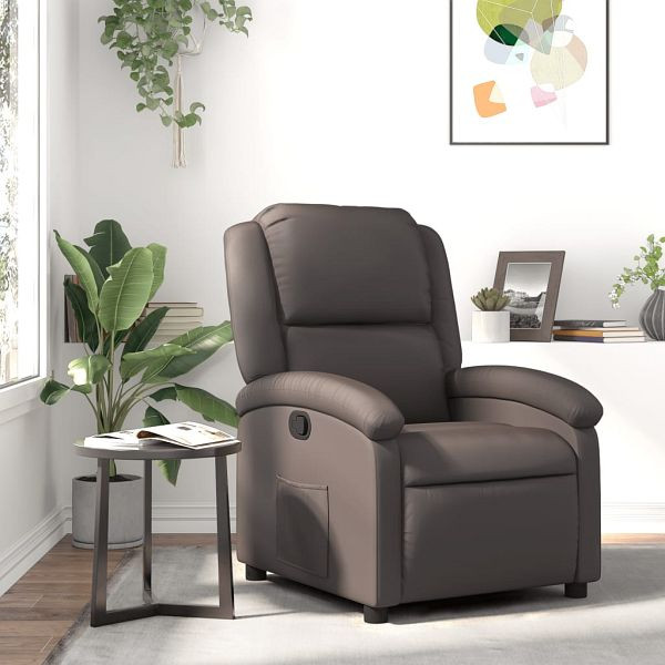 vidaXL Relaxsessel Dunkelbraun Echtleder, Top-Qualität, 371790