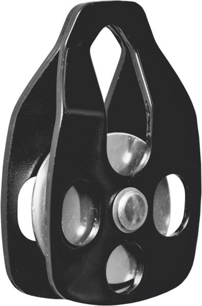 Kratos Einfache Umlenkrolle mit Öffnungsflanschen, schwarz, FA7001600