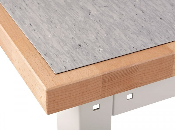 bott cubio Arbeitsplatzschutzmatte PVC BxTxH: 1950 x 700 x 2 mm, PVC grau, 41010137.90V