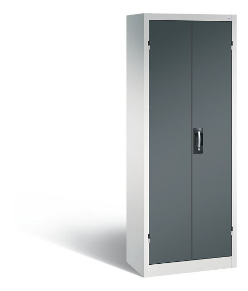 C+P Büro-Drehtürenschrank Acurado, H1950xB700xT400 mm, Lichtgrau/Anthrazit, 9236-05 S10009