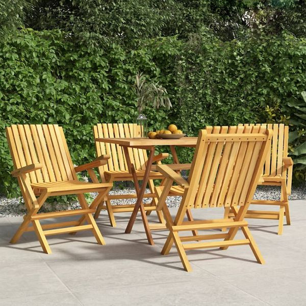 vidaXL Gartenstühle 4 Stück Klappbar 61x67x90 cm Massivholz Teak, 3155055