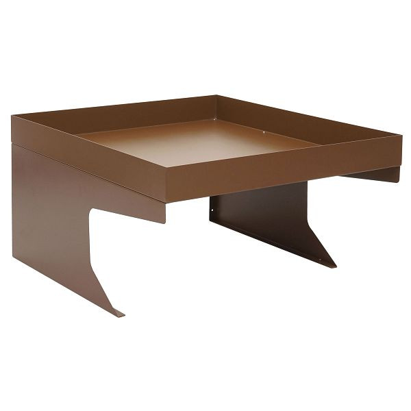 Mendler Mähroboter-Garage mit Pflanzkasten HWC-G60, Dach Unterstand für Rasenmäher, Metall 37x60x70cm, braun, 71787