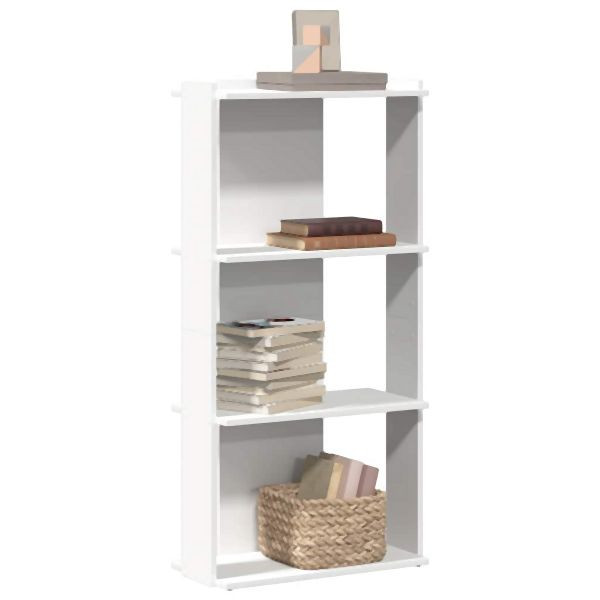 vidaXL Bücherregal 3 Böden Weiß 60x30x120 cm Holzwerkstoff, 860265