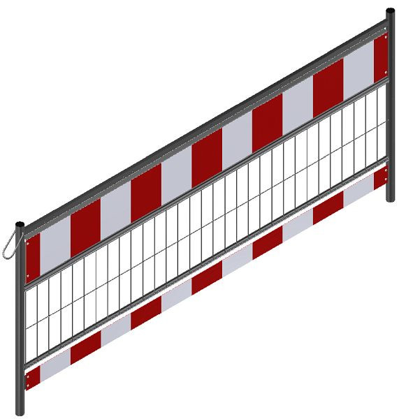 Schake Schrankenzaun nach TL, Länge: 2,40 m, Folie Typ 2, rot / weiß, 333242