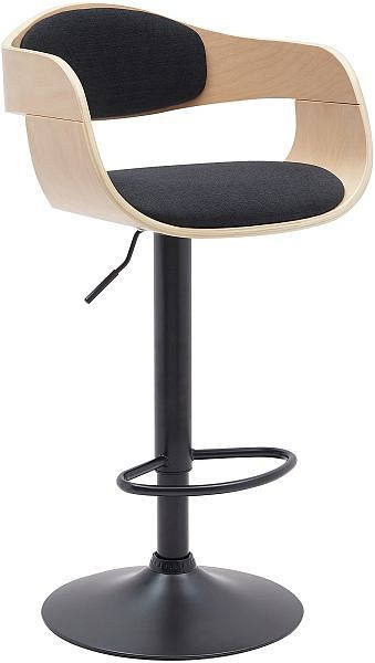CLP Barhocker Kingston B Stoff, natura/schwarz, 321629