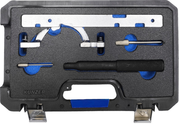 Kunzer Motor-Einstellwerkzeugsatz OPEL / VAUXHALL / SUZUKI / NISSAN Für Reparaturarbeiten an 1.0-, 1.2- und 1.4- Liter-DOHC-Motoren, 77M507