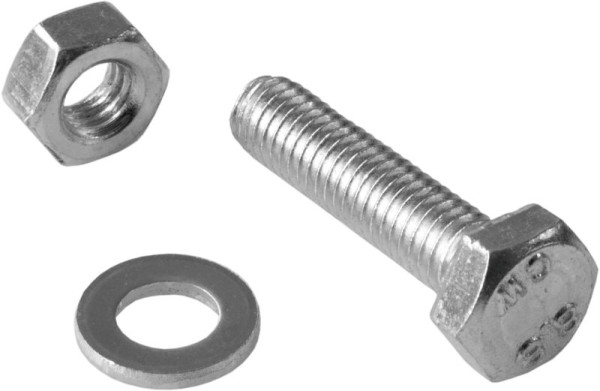 Moedel Befestigungsmaterial, je 1x Schraube M6x25, Mutter M6, Scheibe 6,4 mm, 62573