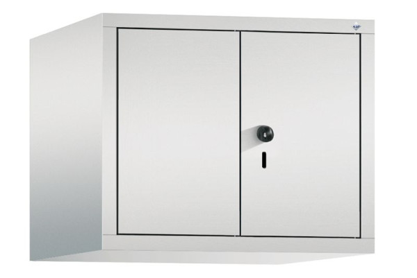 C+P Aufsatz-Garderobenschrank Evolo, 2 Abteile, H500xB610xT500 mm, Lichtgrau, 48092-20 S10015