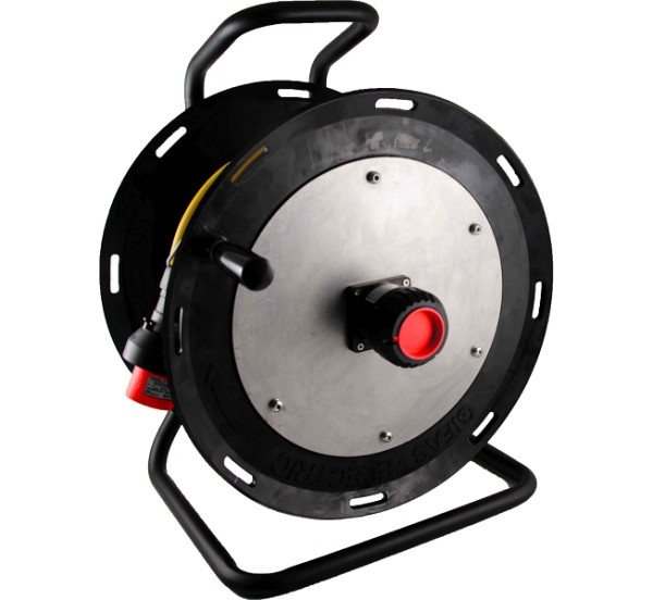 GIFAS EX-Vollgummi-Leitungsroller Typ 573, 30m GIFAS PROFLEXX H07RN-F 5x2.5mm² gelb mit EX-CEE-Stecker CEAG 400V/5x16A/3L+N+PE, 860674