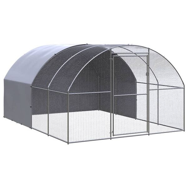 vidaXL Outdoor-Hühnerstall 3x4x2 m Verzinkter Stahl, 3095473