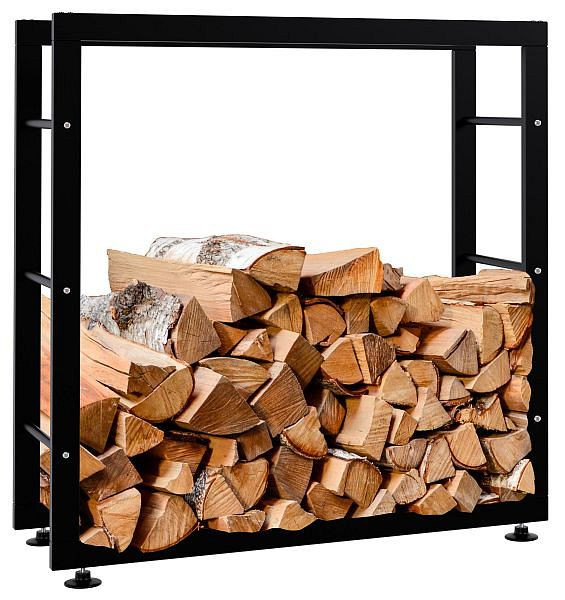 CLP Kaminholzständer Keri V2 25x80x80 mm, schwarz, 316493