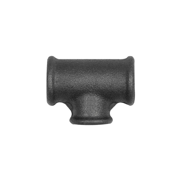 Riegler T-Stück 130, reduzierend, Rp 1/2, Rp 3/8, Rp 1/2, Temperguss schwarz, 133678