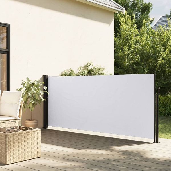vidaXL Seitenmarkise Ausziehbar Weiß 120x300 cm, 4004286