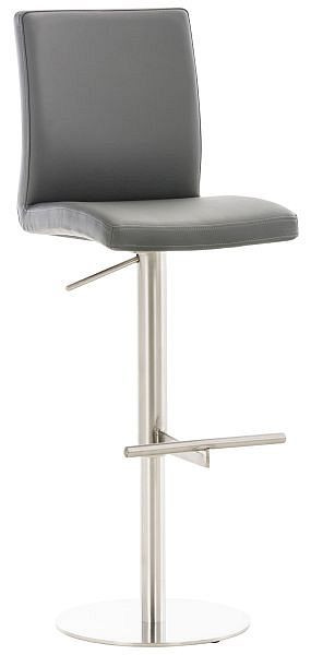 CLP Barhocker Cadiz Kunstleder edelstahl, grau, 308583