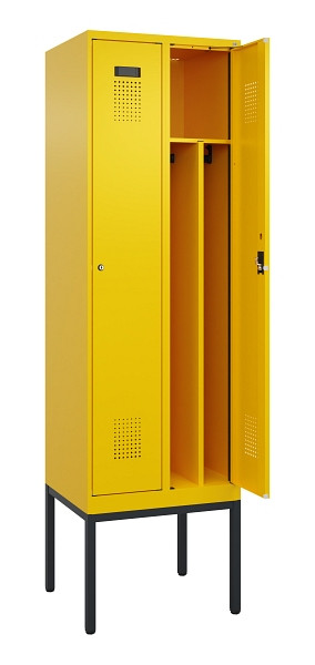 C+P Spind Evolo PLUS, Gestell, 2 Abteile, 2120x600x500mm, 1023/1023, Verschluss Zylinderschloss, 0490307-20F S10049