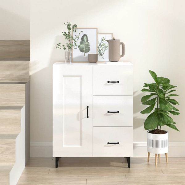 vidaXL Sideboard Hochglanz-Weiß 69,5x34x90 cm Holzwerkstoff, 812237