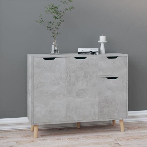 vidaXL Sideboard Betongrau 90x30x72 cm Holzwerkstoff, 326817