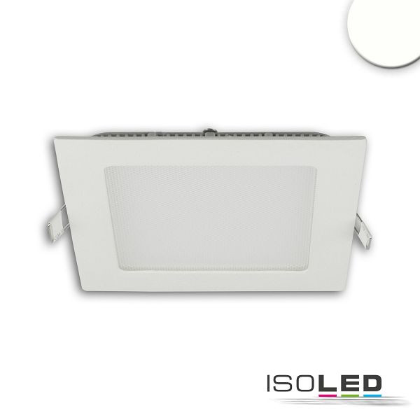 ISOLED LED Downlight, 9W, eckig, ultraflach, blendungsreduziert, weiß, neutralweiß, dimmbar CRI90, 115461