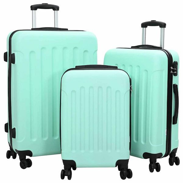 vidaXL Koffer Set 3-teilig Mintgrün 50 x 31 x 78 cm ABS Plastik, Stahl, 42006253