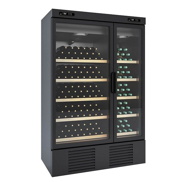 Vaiotec TOPLINE 1000 Weinkühlschrank Schwarz, 2 Zonen asymmetrisch, 1000 Liter, Breite: 1250 mm, 11689