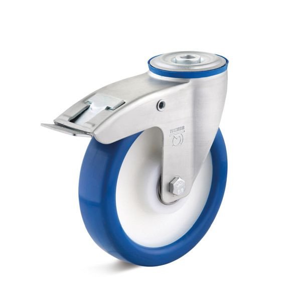 Torwegge Lenkrolle mit Rückenloch und Doppelstopp, L-IL-PUZK-150-, 0029811