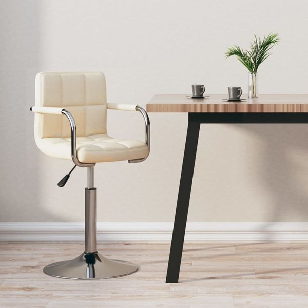 vidaXL Barhocker Creme Stoff, Füllung: Schaumstoff, 334545