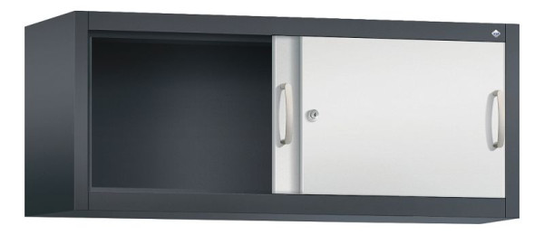 C+P Aufsatzschrank Acurado, H500xB1200xT400mm, Farbe: Schwarzgrau / Lichtgrau, Bügelgriff, 1 OH, 2044-00 S10047