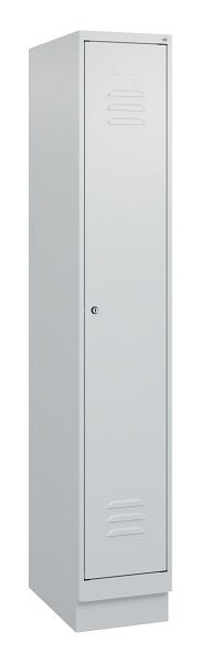C+P Umkleidespind Classic PLUS, Sockel, 1800x300x500mm, 7035/7035, Zylinderschloss, 0800207-10 S10024