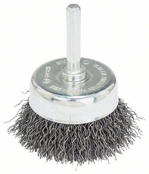Bosch Topfbürste für Bohrmaschinen, gewellter Draht, 50 x 6 mm, VE: 50 Stück, 2607017124