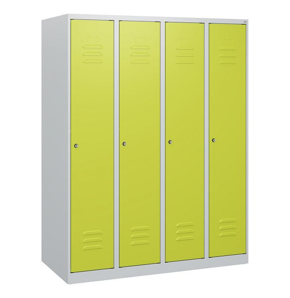 C+P Umkleidespind Classic PLUS, 4 Abteile, 1530x1200x500mm, 7035/0024, Zylinderschlösser, 0800005-40 S10005