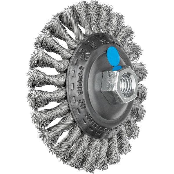 Pferd Kegelbürste mit Gewinde, gezopft KBG 11515/M14 INOX 0,35, VE: 5 Stück, 43314012