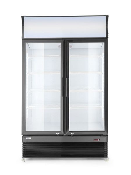 Arktic Kühlschrank mit hintergrundbeleuchteter Blende 512L mit 2 Glastüren, 2/10°C 230V/510W, 233795