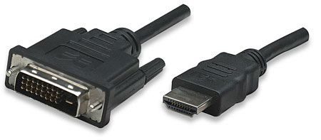 MANHATTAN HDMI auf DVI-Kabel, Dual Link, 1 m, schwarz, 322782