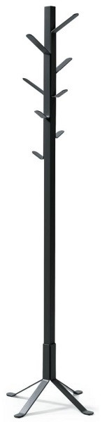 Deskin Garderobenständer PARRITA, 8 Hut-/ Mantelhaken, Metall schwarz, H 1800 x B 500 x T 500 mm, 278876