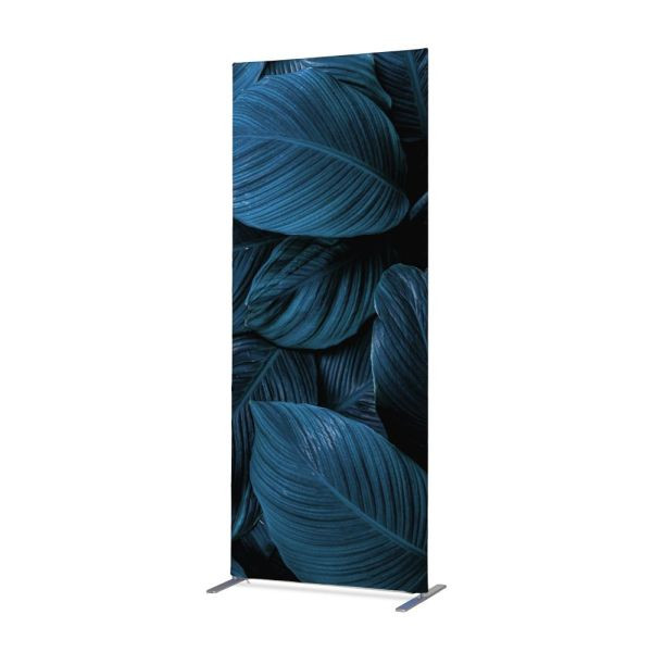 Showdown Displays Textil Raumteiler Deko 85-200 Botanische Blätter Blau, ZBSLIM085-200-DSI20