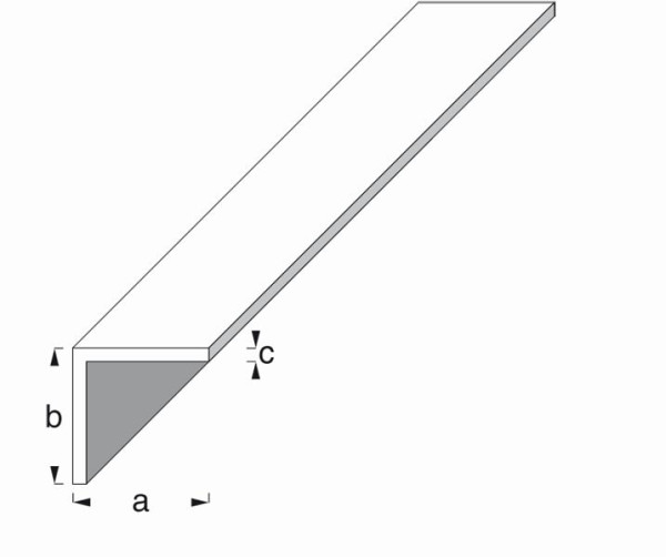 Vormann Alu Winkelprofile 25 x 25 x 1,5 silber 1m, 054025100AL