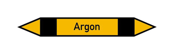Schilder Klar Rohrleitungskennzeichen Argon, 33000x90 mm Folie selbstklebend, 101566/85