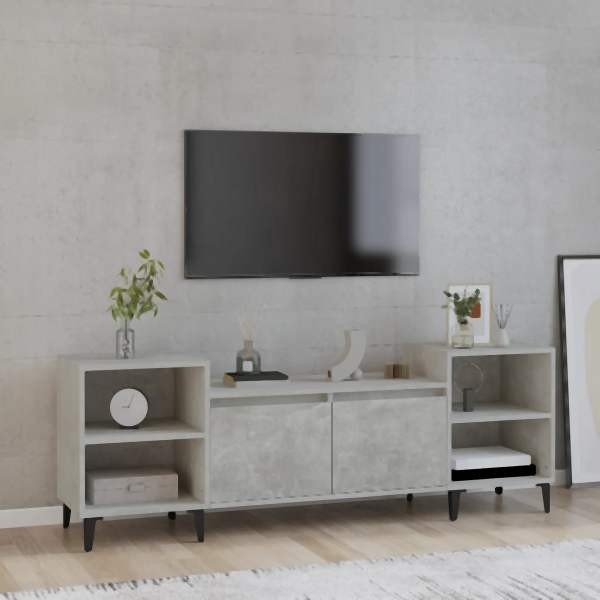 vidaXL TV-Schrank Betongrau 160x35x55 cm Holzwerkstoff, 821200