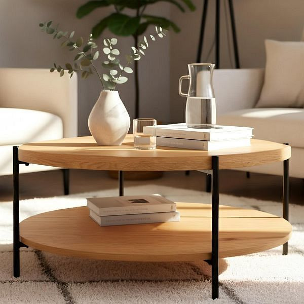 CLP Couchtisch Edduma 80 cm, natura, 326751, 4255716365929