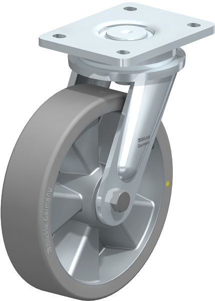 Blickle LO-ALTH 200K-AS Stahlgeschweißte Schwerlast-Lenkrolle, Blickle Extrathane®, Grau, 620526